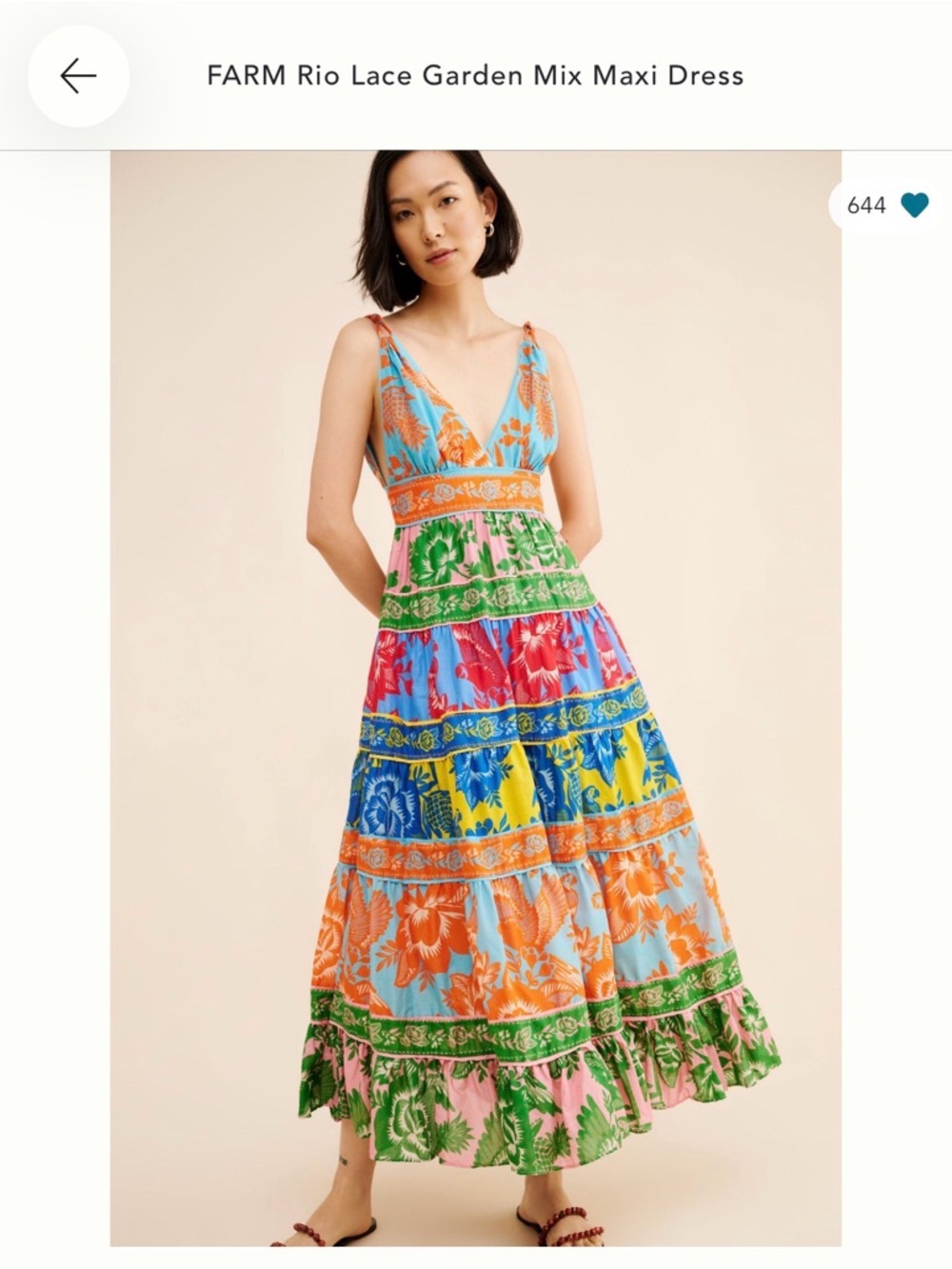 FARM Rio Lace Garden Mix Maxi Dress